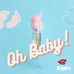 Glass of bubbly with candyfloss